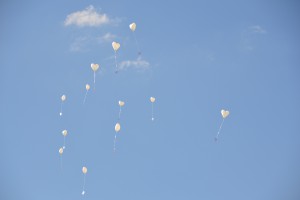 Luftballonmeer der Hochzeit 06.06.2014