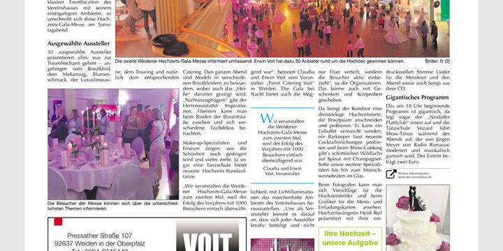 Werbung 2.Weidener Hochzeitmesse