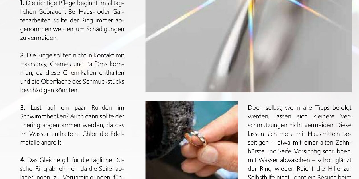 So bleibt Euer Ring glänzend